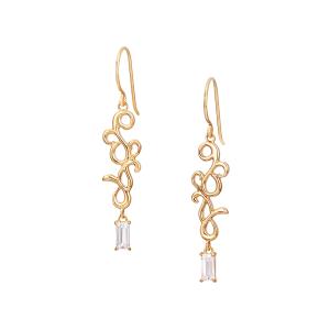 ジュエリーツツミ K10イエローゴールドグレームーンストーンピアス