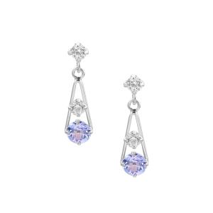 ジュエリーツツミ K10ホワイトゴールドタンザナイトピアス