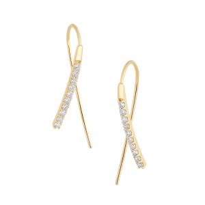 ジュエリーツツミ K18ホワイトゴールドダイヤモンドピアス