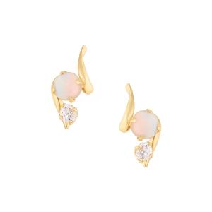 ジュエリーツツミ K18イエローゴールドオパールピアス : ジュエリー