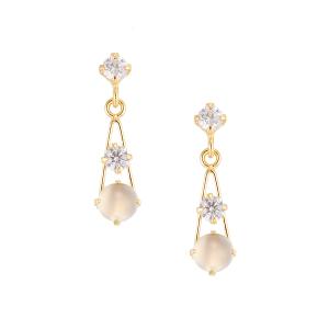 ジュエリーツツミ K18イエローゴールドムーンストーンピアス