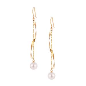 ジュエリーツツミ K10イエローゴールド淡水パールピアス（7mm