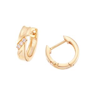 ジュエリーツツミ K18イエローゴールドダイヤモンドピアス