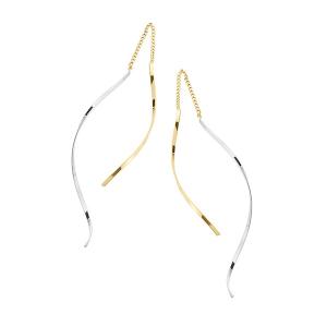 ジュエリーツツミ K10ホワイトゴールドキュービックピアス