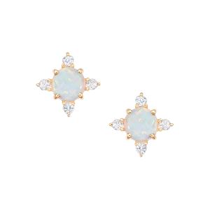 ジュエリーツツミ K10イエローゴールドオパールピアス