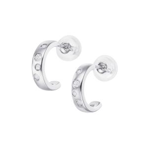 ジュエリーツツミ プラチナダイヤモンドピアス Pt900 H&C フックピアス