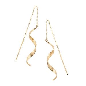 ジュエリーツツミ ピアス イエローゴールド 18k チェーンピアス