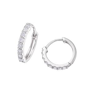 ジュエリーツツミ K10ホワイトゴールドダイヤモンドピアス