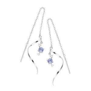 ジュエリーツツミ K10ホワイトゴールドタンザナイトピアス