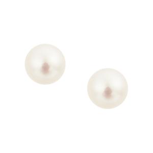 ジュエリーツツミ K18イエローゴールド淡水パールピアス（8mm