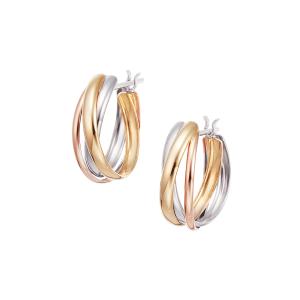 【美品】ツツミ　TSUTSUMI トリニティ　ピアス　K10 ゴールド ジュエリーツツミ K10ホワイトゴールド/K10イエローゴールド/K10