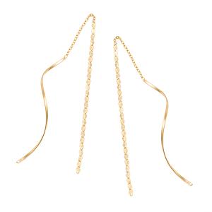 ジュエリーツツミ ピアス イエローゴールド 18k チェーンピアス