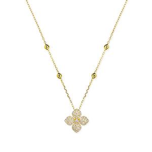 ジュエリーツツミ K10イエローゴールドアイオライトネックレス