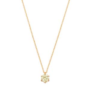 ジュエリーツツミ K18イエローゴールド鑑定書付ダイヤモンドネックレス