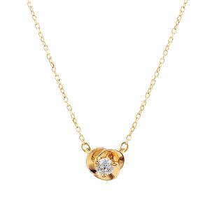 さくたろうTSUTSUMI K18ゴールド ダイヤモンドネックレス ジュエリーツツミ K18イエローゴールドダイヤモンドネックレス 雫
