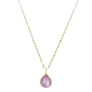 ジュエリーツツミ K10イエローゴールドアイオライトネックレス