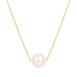 ジュエリーツツミ K18イエローゴールドアコヤ真珠ネックレス（8.5mm