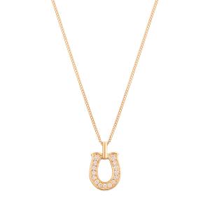 ジュエリーツツミ K18イエローゴールド鑑定書付ダイヤモンドネックレス