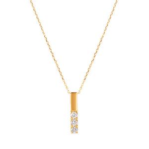 ジュエリーツツミ K18イエローゴールドダイヤモンドネックレス 雫