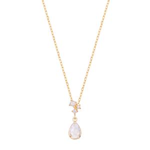 プラチナ　オパール　チャーム 40個8スタイルのプラチナメッキ合金ガラスペンダントセット