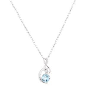 ジュエリーツツミ K10ホワイトゴールドブルートパーズネックレス