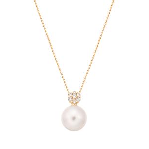 ジュエリーツツミ K18イエローゴールドアコヤ真珠ネックレス（8mm