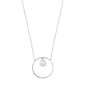 極美品 k10 ジュエリー ツツミ ネックレス ドロップ サークル 揺れる ジュエリーツツミ K10ホワイトゴールドダイヤモンドネックレス