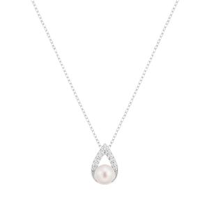 ジュエリーツツミ K10ホワイトゴールド淡水パールネックレス（5mm