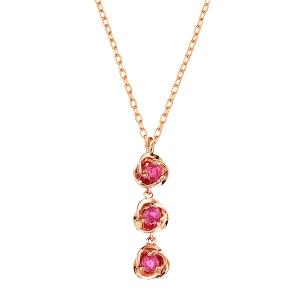 ジュエリーツツミ K10ピンクゴールドルビーネックレス : ジュエリー
