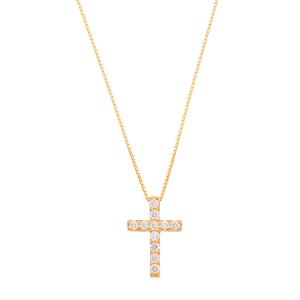ジュエリーツツミ K18イエローゴールドダイヤモンドネックレス