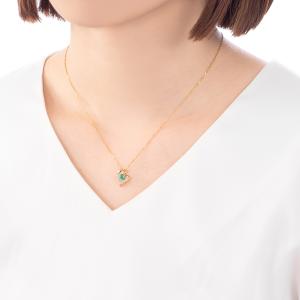 K10イエローゴールドエメラルドネックレスの詳細画像3