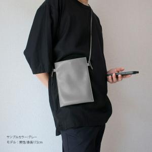 【タテ長】すっきり四角 スマホショルダー 本革...の詳細画像5