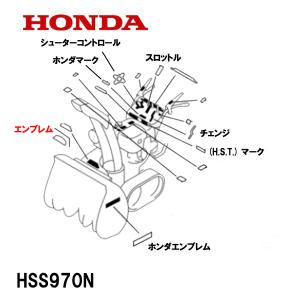 HONDA 除雪機用 シール ラベル HSS970N エンブレムマーク｜tsy