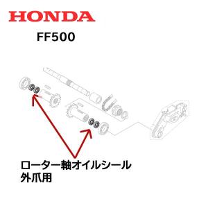 ホンダ（HONDA） 耕うん機用 ローター軸（外爪用）オイルシール 4個