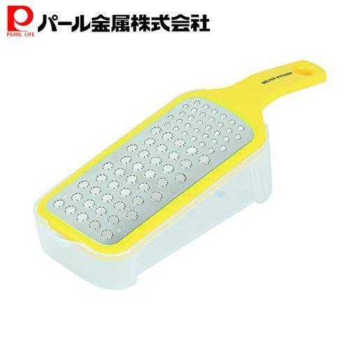 パール金属 デリッシュキッチン 軽い力で大根おろし器 容器付き イエロー
