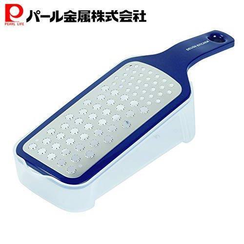 パール金属 デリッシュキッチン 軽い力で大根おろし器 容器付き ネイビー