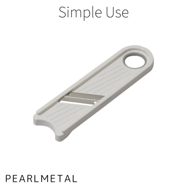 パール金属 スライサー ねぎ きゅうり 薬味 小口切り 日本製 ホワイト Simple use CC...