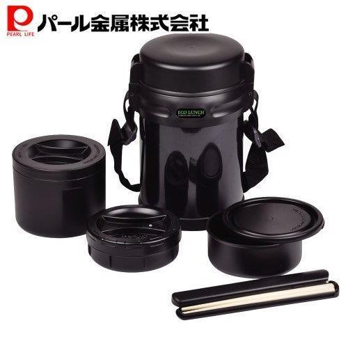 パール金属 保温 弁当箱 茶碗 約 3 杯分 ダブルステンレス ランチジャー 1800 ブラック エ...