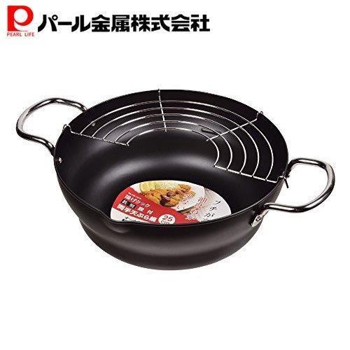 パール金属 揚げクック 鉄製段付両手 天ぷら鍋 25cm HB-1375