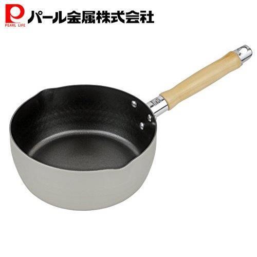 パール金属 雪平鍋 18cm IH対応 内面フッ素加工 外面アルマイト加工 アルミ 雪平鍋 マイセレ...