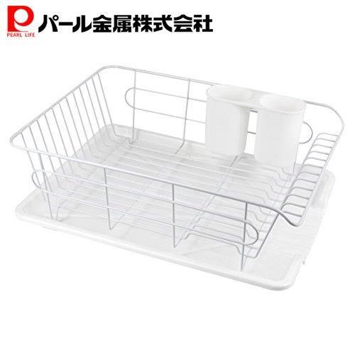 水切りバスケット(水が流れるトレー)ホワイト
