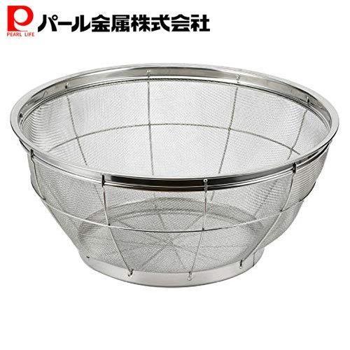 パール金属 キッチンザル40cm ステンレス製 アットアクア HB-4087