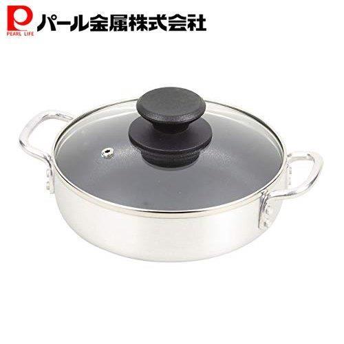 パール金属 卓上鍋 18cm ガラス蓋付 内面ダイヤモンドコート テーブルトップ HB-4706