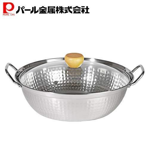 パール金属 卓上鍋 シルバー 26cm ステンレス製ガラス蓋付 和らぎ HB-4788