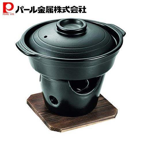パール金属 和ごころ懐石 陶器製すきやき鍋コンロ付セット HB-5221