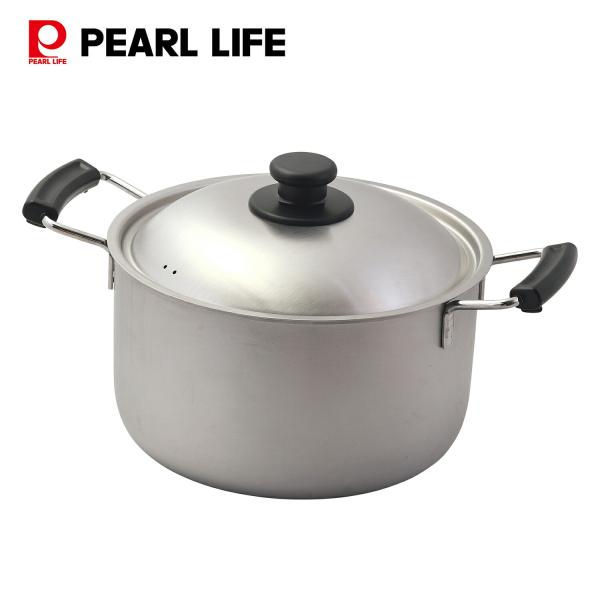 パール金属 両手鍋 22cm 深型 IH対応 ステンレス製 日本製 銀河エンボス加工 HC-821