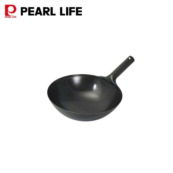 パール金属 日本製 燕三条製 鉄 北京鍋 30cm 鉄製 中華鍋 アウトドア キャンプ ブラック H...