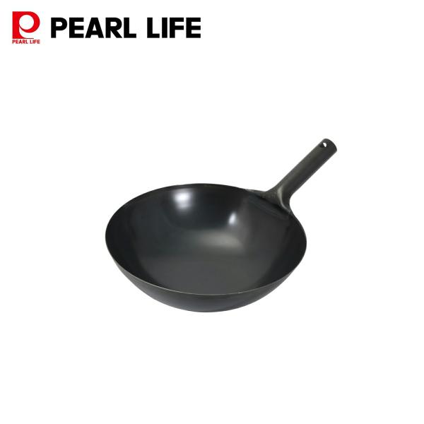 パール金属 日本製 燕三条製 鉄 北京鍋 33cm 鉄製 中華鍋 アウトドア キャンプ ブラック H...