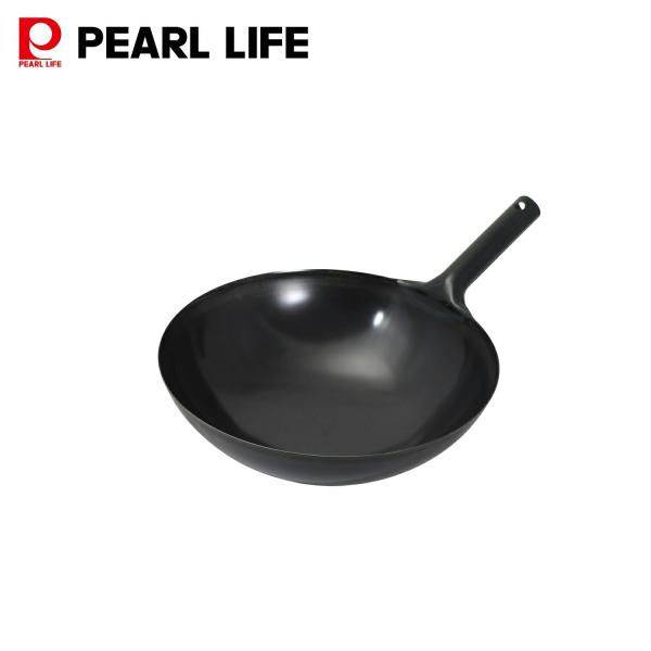 パール金属 日本製 燕三条製 鉄 北京鍋 36cm 鉄製 中華鍋 アウトドア キャンプ ブラック H...