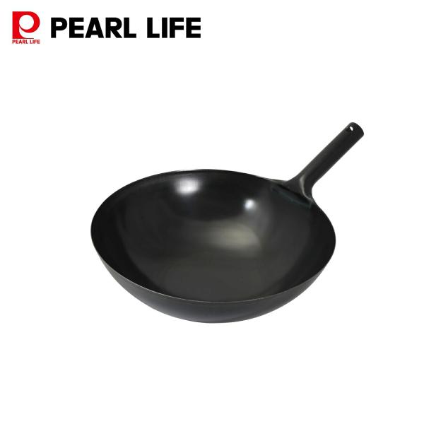 パール金属 日本製 燕三条製 鉄 北京鍋 39cm 鉄製 中華鍋 アウトドア キャンプ ブラック H...
